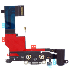 HQ OEM Iphone 5s Dock Charge Connector flex and Headphone Jack Καλωδιοταινία φόρτισης & Υποδοχή Ακουστικών black