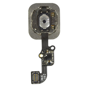 HQ OEM iPhone 6 & 6 Plus Κενρικό Κουμπί Home Button + Flex Cable White Silver (Grade AAA+++)