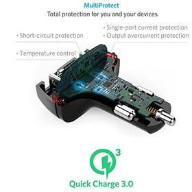 Φορτιστής Αυτοκινήτου Dual Port qc 3.0 42w