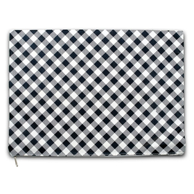 Φάκελος Εγγράφων Δερματίνη με Φερμουάρ Square Motif