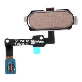 Γνήσιο Original Samsung SM-J710FN Galaxy J7 (2016), SM-J510FN Galaxy J5 (2016) - Home Button Κεντρικό Πλήκτρο Κουμπί + Flex Gold