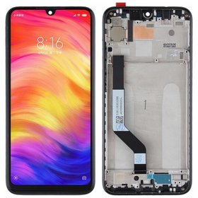 HQ OEM Xiaomi Redmi Note 7, Note7 (M1901F7G) Lcd Screen Display Οθόνη + Touch Screen Digitizer Μηχανισμός Αφής + Frame Πλαίσιο Σασί  Black Μαύρο