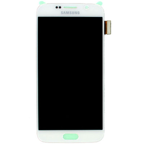 Γνήσια Original Samsung Galaxy S6 SM-G920F G920 LCD Οθόνη + Touch Screen Μηχανισμό Αφής GH97-17260B White