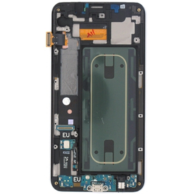 Γνήσια Original Samsung Galaxy S6 Edge Plus G928F G928 AMOLED LCD Display Screen Οθόνη + Touch Screen DIgitizer Μηχανισμός Αφής + Frame Πλαίσιο Black Μαύρο GH97-17819B GH97-17852B (Service Pack By Samsung)