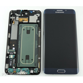 Γνήσια Original Samsung Galaxy S6 Edge Plus G928F G928 AMOLED LCD Display Screen Οθόνη + Touch Screen DIgitizer Μηχανισμός Αφής + Frame Πλαίσιο Black Μαύρο GH97-17819B GH97-17852B (Service Pack By Samsung)