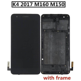 HQ OEM LG K4 2017 M160 LCD Display Screen Οθόνη + Touch Screen Digitizer Μηχανισμός Αφής + Frame Front Cover Πλαίσιο Black (Grade AAA+++)