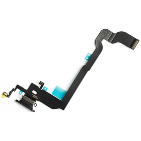 OEM HQ Apple Iphone X, IphoneX Usb Lightening Dock Charger Port Flex Καλωδιοταινία Κονέκτορα Φόρτισης + Mic Μικρόφωνο Μαύρο Black