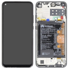Γνήσιο Original Huawei P40 Lite E (ART-L28 ART-L29), LTPS IPS LCD Display Assembly Οθόνη + Touch Screen Digitizer Μηχανισμός Αφής + Frame Πλαίσιο Black 02353FMW (Service Pack By Huawei)