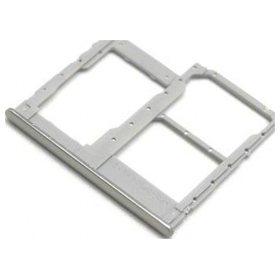 Γνήσια Original Samsung Galaxy A40 2019 (SM-A405F) Sim Tray Cover Assy - SD Card , Υποδοχέας Κάρτας Σιμ & Κάρτας Μνήμης - Κάλυμμα Silver White (Service Pack By Samsung) GH98-44303B