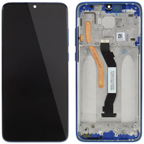HQ OEM Συμβατή Xiaomi Redmi Note 8 Pro, Note8 Pro Lcd Screen Display Οθόνη + Touch Screen Digitizer Μηχανισμός Αφής + Πλαίσιο Frame Blue (Grade AAA+++)