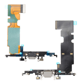 HQ OEM Συμβατό Με Apple Iphone 8 (A1863, A1905),  iPhone SE 2020 2nd Generation (A2275, A2296) Charging Dock Connector Lightning Flex Καλωδιοταινία Κονέκτορας Φόρτισης + Microphone Μικρόφωνο​ White Άσπρο (Premium A+​)