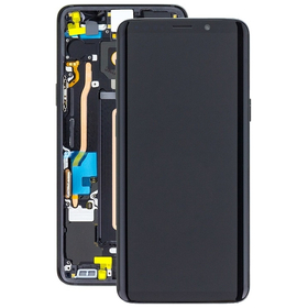 Γνήσια Original Samsung Galaxy S9 G960F Οθόνη LCD Display Screen + Touch Screen DIgitizer Μηχανισμός Αφής + Frame Πλαίσιο GH97-21696A Black
