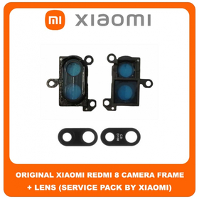 Original Γνήσιο Xiaomi Redmi 8 Redmi8 (M1908C3IC, MZB8255IN, M1908C3IG, M1908C3IH) Rear Back Camera Frame Πίσω Πλαίσιο Κάμερας + Lens Τζαμάκι Κάμερας (Service Pack By Xiaomi)