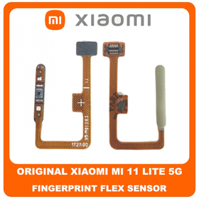 Γνήσιο Original Xiaomi Mi 11 Lite 5G (M2101K9G, M2101K9C, M2101K9R) Fingerprint Flex Sensor Αισθητήρας Δακτυλικού Αποτυπώματος Citrus Yellow (Service Pack By Xiaomi)