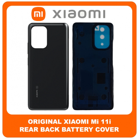 Γνήσια Original Xiaomi Mi 11i, Mi11i (M2012K11G) Rear Back Battery Cover Πίσω Κάλυμμα Καπάκι Πλάτη Μπαταρίας Cosmic Black Μαύρο 56000L0K1100 (Service Pack By Xiaomi)