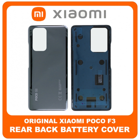Γνήσια Original Xiaomi Poco F3 (M2012K11AG) Rear Back Battery Cover Πίσω Κάλυμμα Καπάκι Πλάτη Μπαταρίας Night Black Μαύρο (Service Pack By Xiaomi)