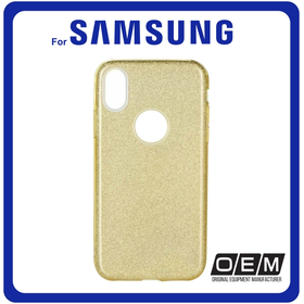 Θήκη Πλάτης - Back Cover, Silicone Σιλικόνη TPU Glitter Gold Χρυσό For Samsung A20e