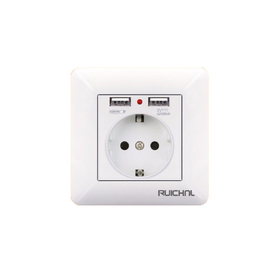Πρίζα με 2 Θύρες usb - Χωνευτή - 16a - 068509