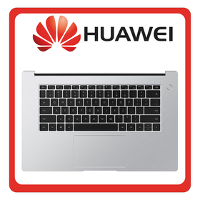 Γνήσια Original Huawei Matebook D15 NOBELB WAH9A, Front Housing Keyboard Πληκτρολόγιο Λάπτοπ Silver Ασημί 02353KGB (Service Pack By Huawei)