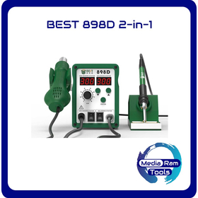 BEST 898D 2-in-1 Σταθμός Κόλλησης Θερμού Αέρα και Στυλό Κόλλησης Με Ψηφιακές Ενδείξεις Digital Hot Air Gun Soldering Station