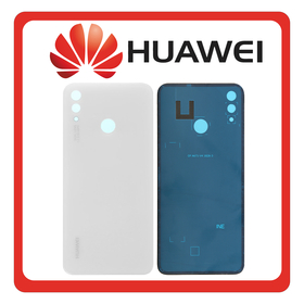 HQ OEM Συμβατό Huawei P Smart+ 2019 (POT-LX1T) Rear Back Battery Cover Πίσω Κάλυμμα Καπάκι Πλάτη Μπαταρίας White Άσπρο (Grade AAA+++)