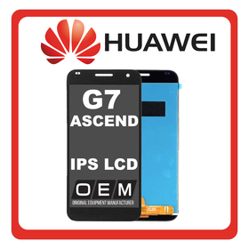 HQ OEM Συμβατό Για Huawei Ascend G7 (G7-L01, G7-L03) IPS LCD Display Screen Assembly Οθόνη + Touch Screen Digitizer Μηχανισμός Αφής Black Μαύρο (Grade AAA+++)