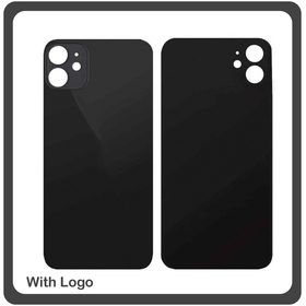 OEM HQ for Apple Iphone 11 , Iphone11 (A2221, A2111, A2223) Rear Back Battery Cover with Camera Big Hole Πίσω Κάλυμμα Πλάτη Καπάκι Μπαταρίας Black Μαύρο (Premium A+)