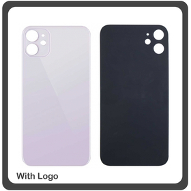 OEM HQ for Apple Iphone 11 , Iphone11 (A2221, A2111, A2223) Rear Back Battery Cover with Camera Big Hole Πίσω Κάλυμμα Πλάτη Καπάκι Μπαταρίας Violet Μωβ (Premium A+)
