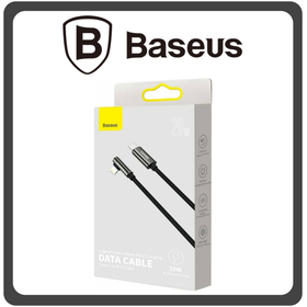 Baseus Legend Braided / Angle (90°) USB-C to Lightning Cable 20W Black Μαύρο 100cm (CATLCS-01)
