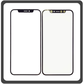 iPhone XR (A2105, A1984) Copy Original Front Glass For Refurbished Μπροστινό Τζαμάκι Για Ανακατασκευή + Frame Πλαίσιο Black Μαύρο (Ref By Apple)
