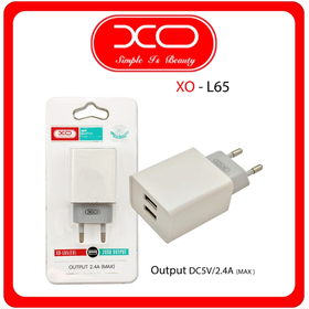 XO Φορτιστής Χωρίς Καλώδιο με 2 Θύρες USB-A Quick Charge 3.0 Άσπρο (L65)