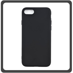 Θήκη Πλάτης - Back Cover, Silicone Σιλικόνη Black Μαύρο Matt TPU For iPhone 7/8/SE 2020/SE 2022