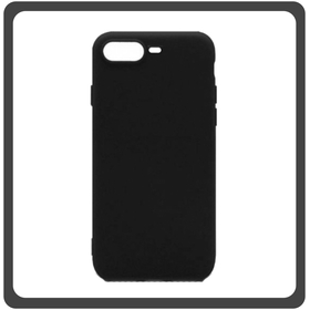 Θήκη Πλάτης - Back Cover, Silicone Σιλικόνη Black Μαύρο Matt TPU For iPhone 7 Plus/8 Plus