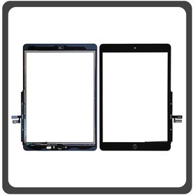 iPad 7th Gen 10.2'' inch 2019 (A2197, A2200), iPad 8th Gen 10.2" inch 2020 (A2428, A2429) Touch Screen DIgitizer Μηχανισμός Αφής Τζάμι + Home Button Κεντρικό Κουμπί Black Μαύρο (Ref By Apple)