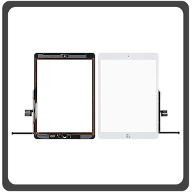 iPad 7th Gen 10.2'' inch 2019 (A2197, A2200) iPad 8th Gen 10.2" inch 2020 (A2428, A2429) Touch Screen DIgitizer Μηχανισμός Αφής Τζάμι + Home Button Κεντρικό Κουμπί White Άσπρο (Ref By Apple)