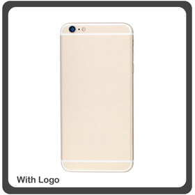 OEM HQ iPhone 6 (A1549, A1586, A1589, A1522, A1524, A1593) Καπάκι Μπαταρίας Battery Cover + Πλαϊνά Πλήκτρα Side Keys + Θήκη Κάρτας Sim Holder Gold (Grade AAA+++)