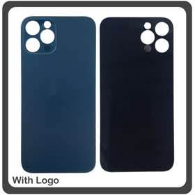 HQ OEM Συμβατό Για Apple iPhone 12 Pro, iPhone 12Pro (A2407, A2341, A2406, A2408, iPhone13,3) Premium Aftermarket Rear Back Battery Cover with Camera Big Hole Πίσω Κάλυμμα Πλάτη Καπάκι Μπαταρίας Pacific Blue Μπλε (Premium A+​)