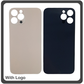 HQ OEM Συμβατό Για Apple iPhone 12 Pro Max, iPhone 12Pro Max (A2411, A2342, A2410, A2412, iPhone13,4) Premium Aftermarket Rear Back Battery Cover with Camera Big Hole Πίσω Κάλυμμα Πλάτη Καπάκι Μπαταρίας Gold Χρυσό (Premium A+​)