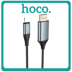 Hoco UA15 HDMI 1.4 Braided Cable HDMI male - Lightning male 2m Black Μαύρο​