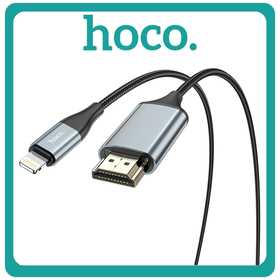 Hoco UA15 HDMI 1.4 Braided Cable HDMI male - Lightning male 2m Black Μαύρο​