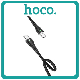 Hoco X45 Surplus LED / Regular USB 2.0 Cable USB-C male - USB-C male 1.8m Black Μαύρο