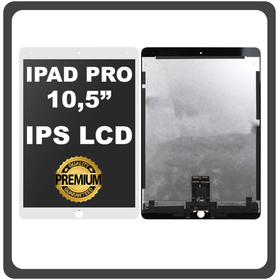 HQ OEM Συμβατό Με Apple iPad Pro 10.5 (2017) (A1701, A1709) IPS LCD Display Screen Assembly Οθόνη + Touch Screen Digitizer Μηχανισμός Αφής Silver Ασημί (Premium A+)