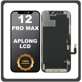 Original For Apple iPhone 12 Pro Max, iPhone 12 ProMax (A2411, A2342) APLONG LCD Display Screen Assembly Οθόνη + Touch Screen Digitizer Μηχανισμός Αφής Black Μαύρο (Lifetime Warranty Για Συνεργατες B2B​)