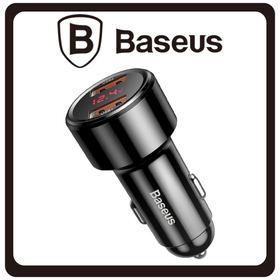 Baseus Φορτιστής Αυτοκινήτου Μαύρος Magic PPS Συνολικής Έντασης 6A Γρήγορης Φόρτισης με Θύρες: 2xUSB