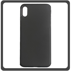 Θήκη Πλάτης - Back Cover, Silicone Σιλικόνη  Ultra Thin Feather Black Μαύρο For iPhone XS Max