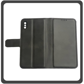 Θήκη Book, Leather Flap Wallet Case Δερματίνη Black Μαύρο For iPhone XS Max