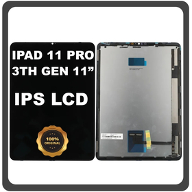 Γνήσια Original For Apple iPad Pro 11 2021 3rd Gen 11" (A2301, A2459) Liquid Retina IPS LCD Display Aseembly Screen Οθόνη + Touch Digitizer Unit Μηχανισμός Aφής Space Gray Μαύρο