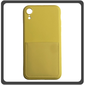 Θήκη Πλάτης - Back Cover, Silicone Σιλικόνη Liquid Inserted TPU Protective Case Yellow Κίτρινο For iPhone XR