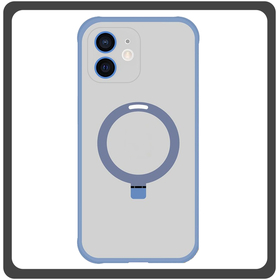Θήκη Πλάτης - Back Cover, Silicone Σιλικόνη Creative Invisible Bracket Protective Case Navy Blue Μπλε For iPhone 11