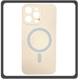 Θήκη Πλάτης - Back Cover, Silicone Σιλικόνη Liquid Silicone Magnetic Protection Case White Άσπρο For iPhone 14 Pro Max